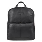 Echt Leder Studenten Rucksack Damen schwarz