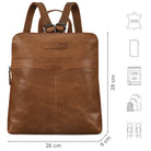 Mittlerer Rucksack Damen Echtleder Braun