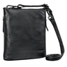 Leder Umhängetasche Damen schwarz