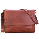 Vintage Leder Umhängetasche cognac braun