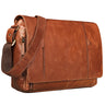 B-Stock "Erik" vintage skuldertaske i læder 15,6 tommer