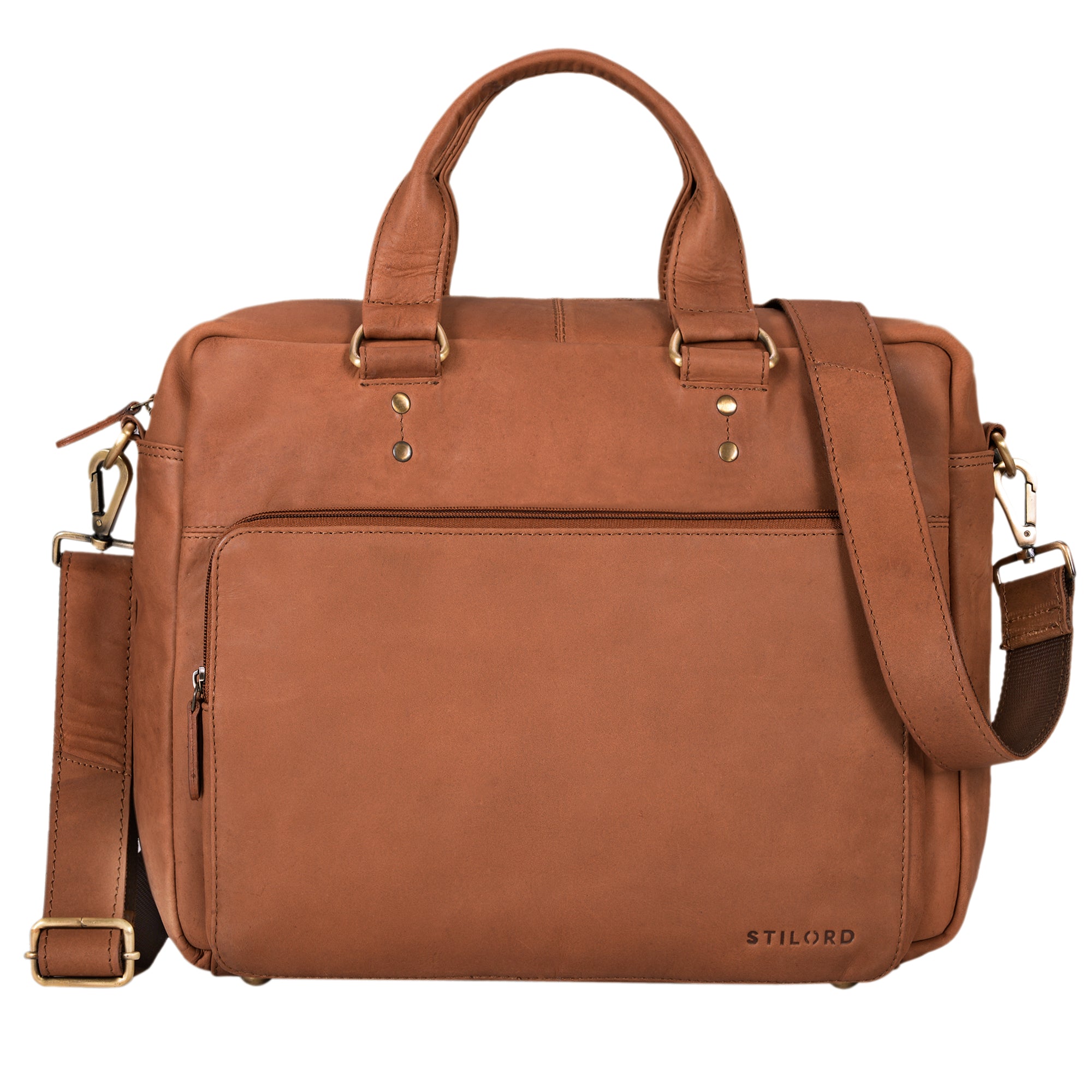 Braune Aktentasche Leder Vintage
