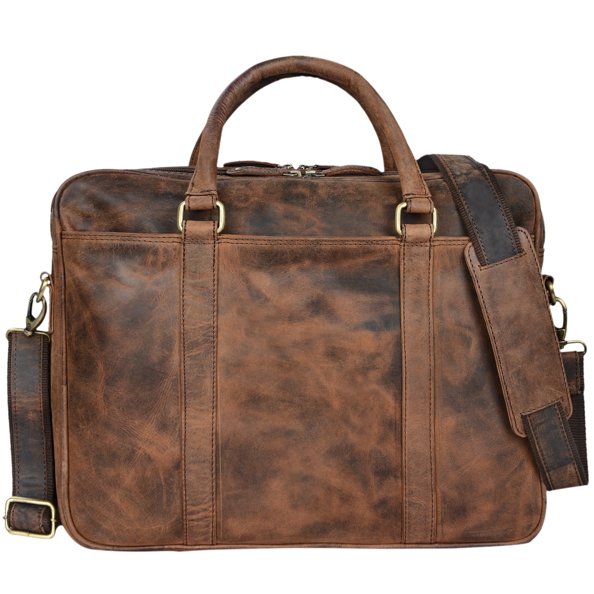 Notebooktasche Businesstasche Leder Vintage braun 