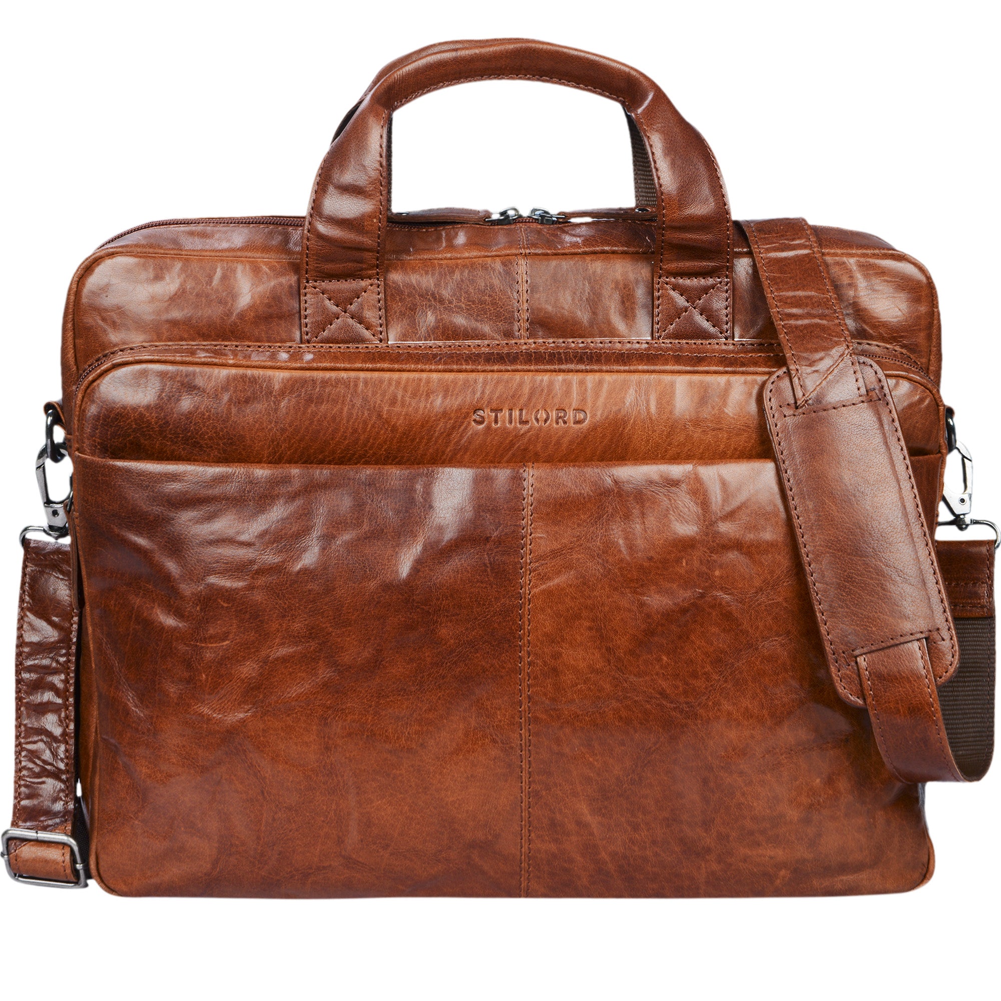 Vintage Businesstasche aus echtem Leder XL