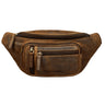 "Greg" bum bag / bæltetaske Ægte læder til mænd og kvinder Large