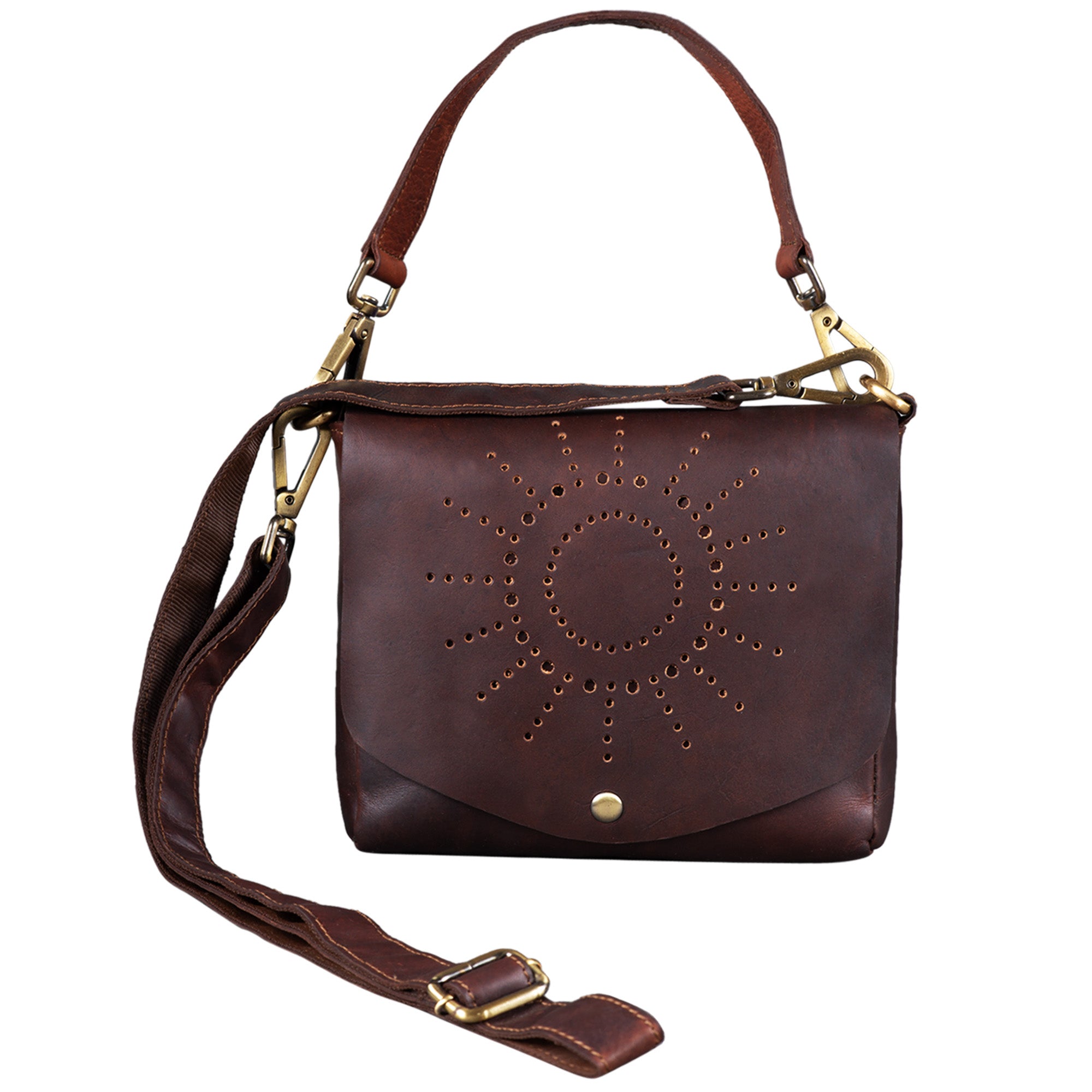Vintage Lederhandtasche kleine Schultertasche
