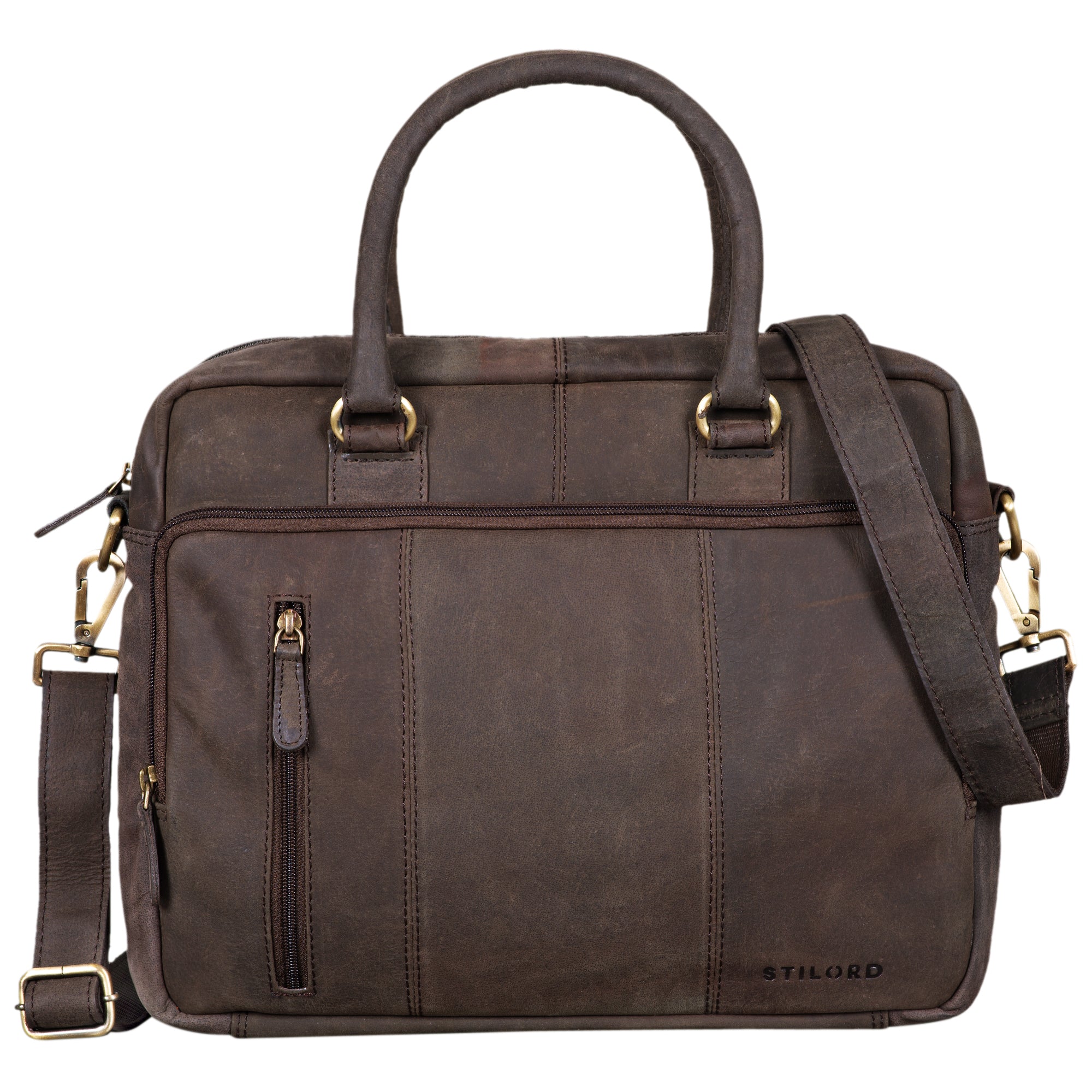 Große Leder Schultertasche zum Umhängen Vintage
