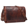 B-Stock "Tom" vintage skuldertaske i læder