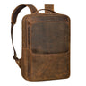 Laptoprucksack 15,6 Zoll Echtleder hellbraun