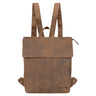 "Charlie" Vintage Læder Rygsæk Brun Mellemstor Daypack til Mænd