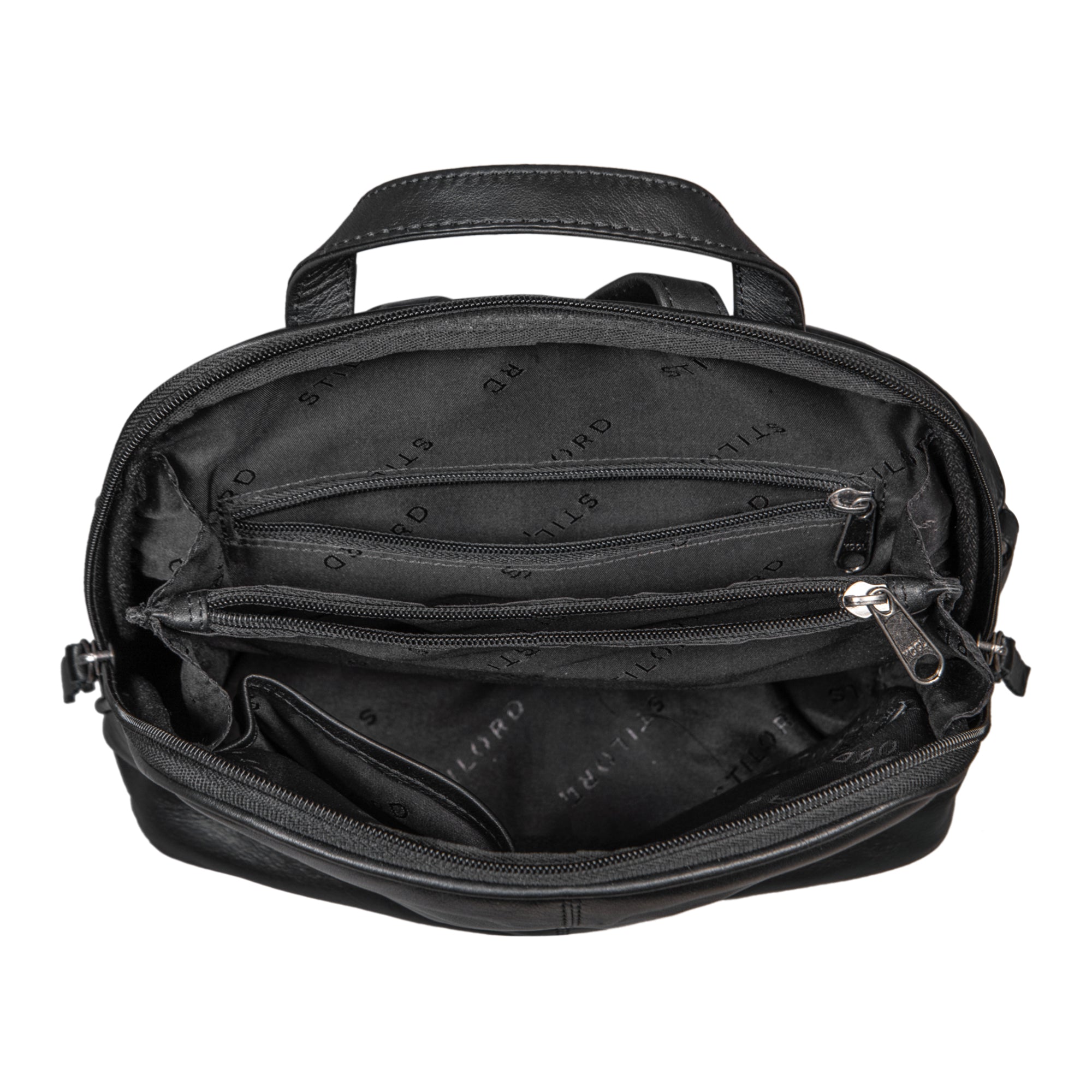 Vintage Frauen Rucksack schwarz