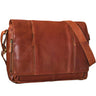 "Erik" vintage skuldertaske i læder 15,6 tommer