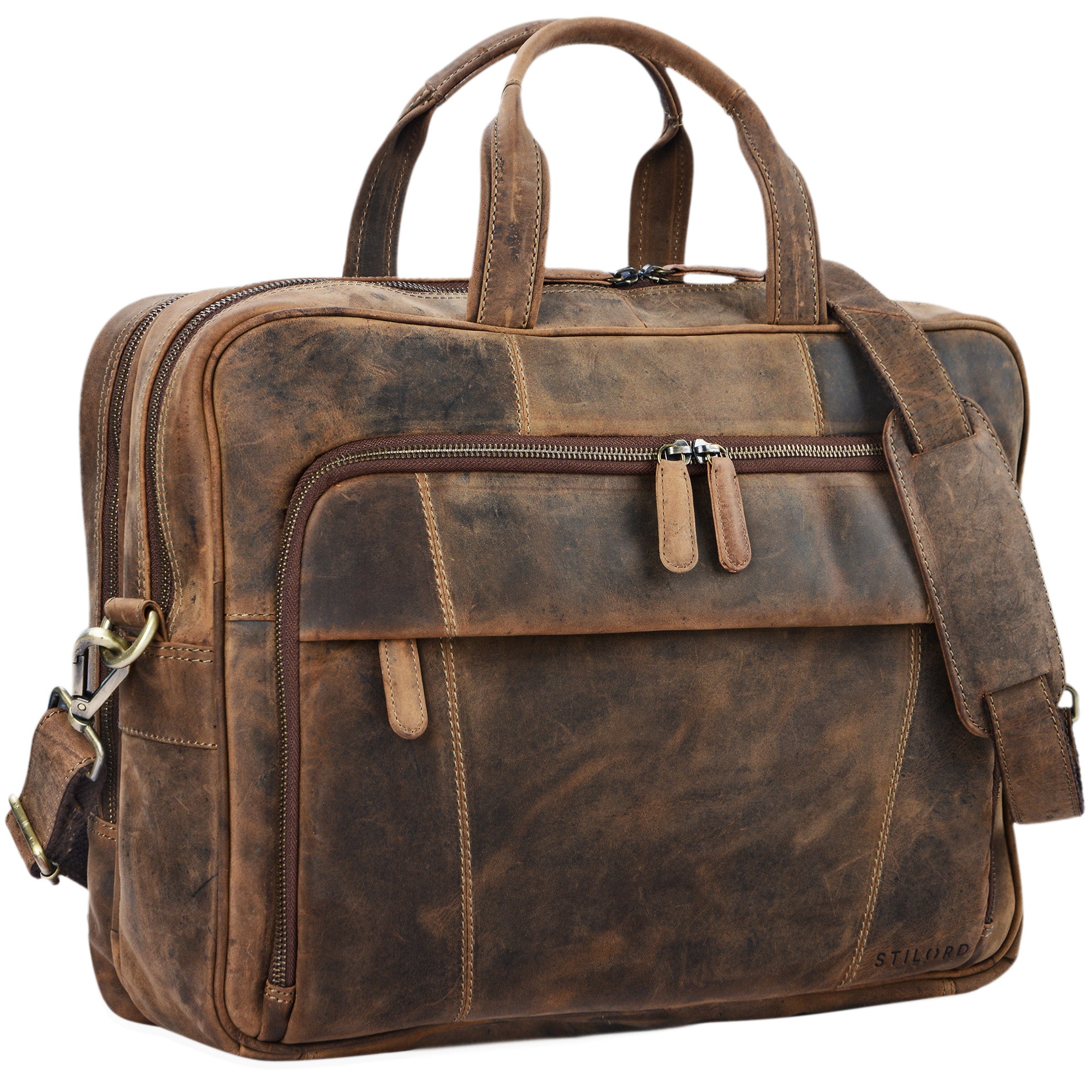 Vintage Ledertasche für Herren Damen groß 