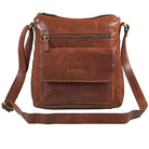 Abendtasche Echtleder Damen Leder braun