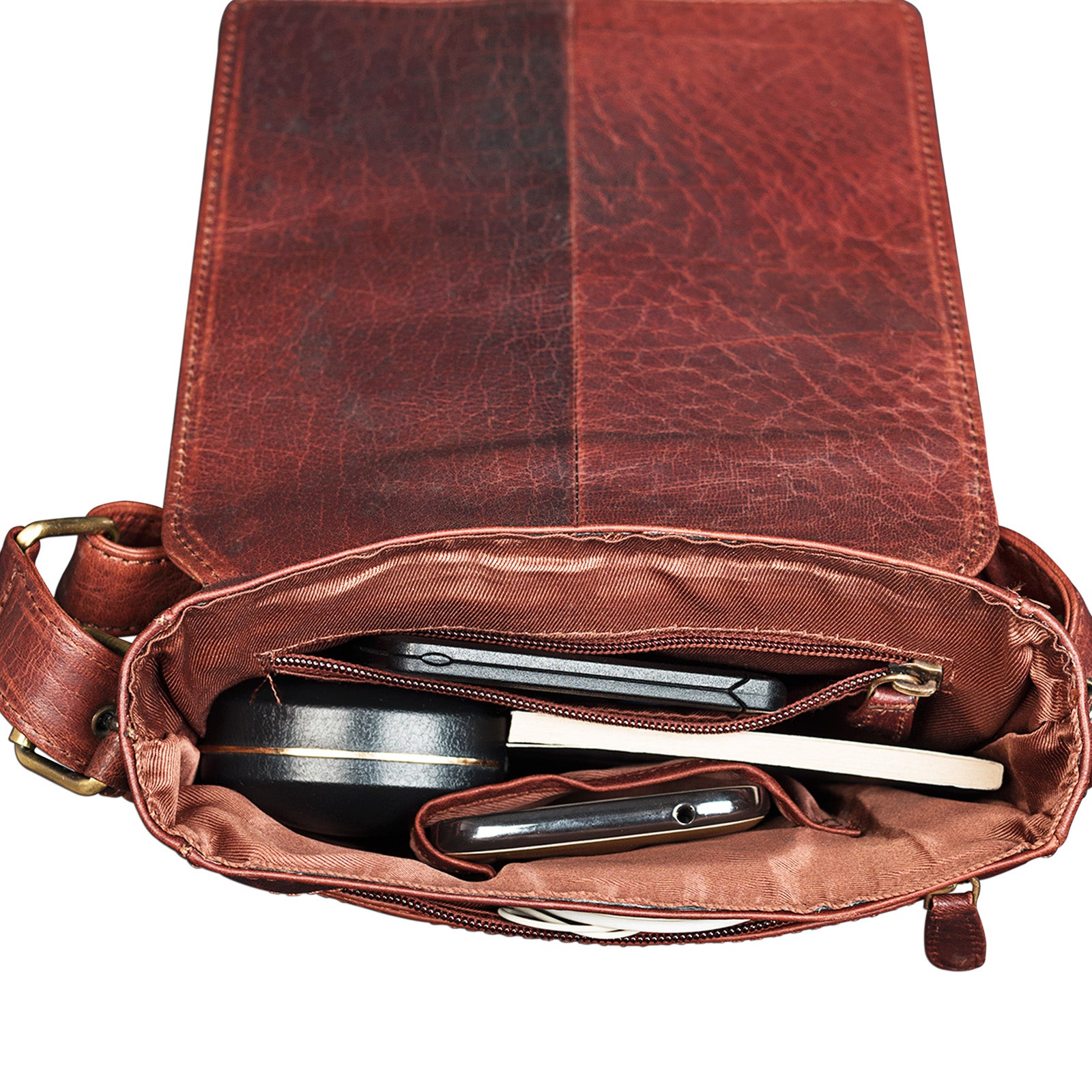 Kleine Schultertasche Leder Vintage