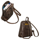 Leder Rucksack Damen vinage braun