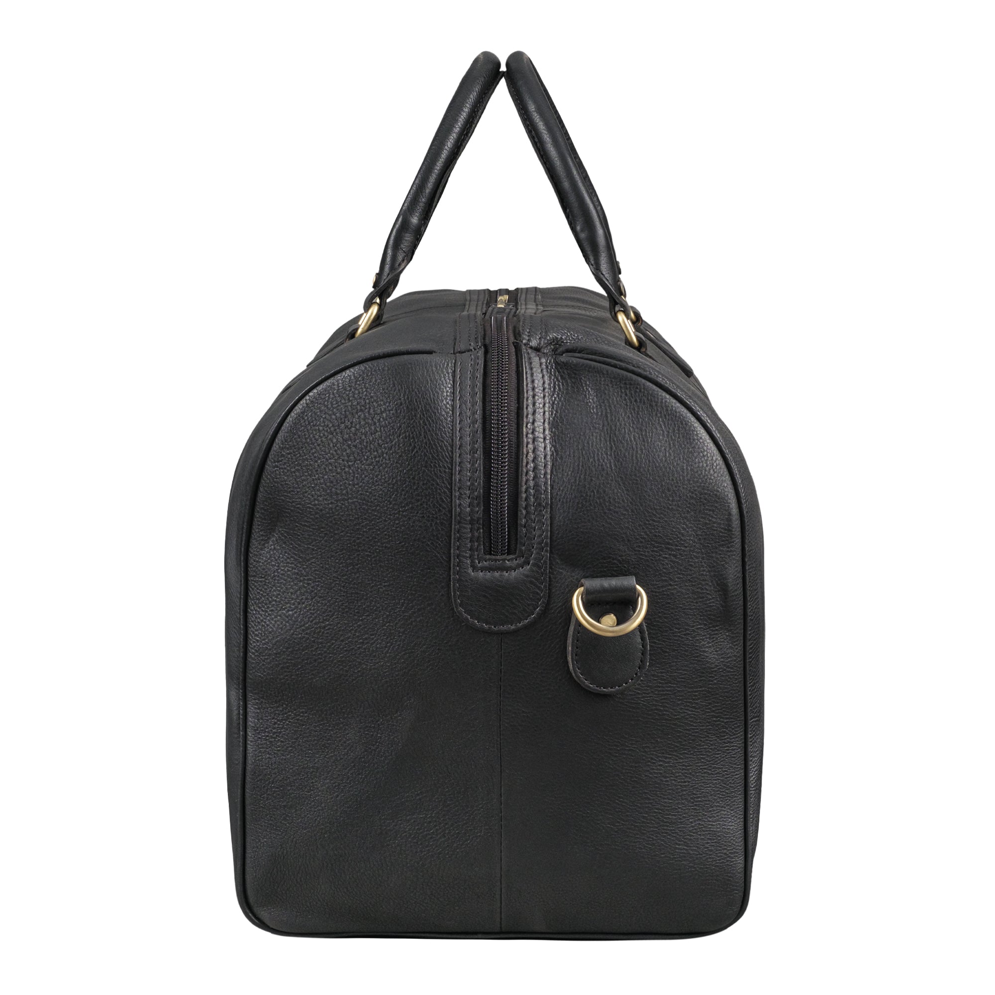 XL Weekender schwarz aus der seitlichen Perspektive