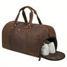 "Ventura" Robuste Leder Reisetasche Groß Herren Weekender mit Schuhfach 40L