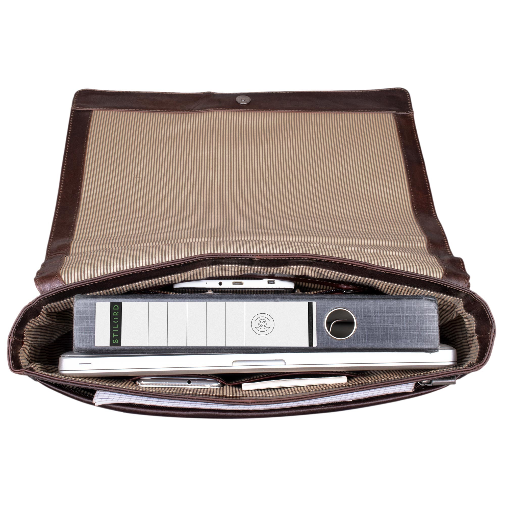 Moderne Aktentasche Herren dunkelbraun