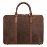 leder arbeitstasche damen schmal braun