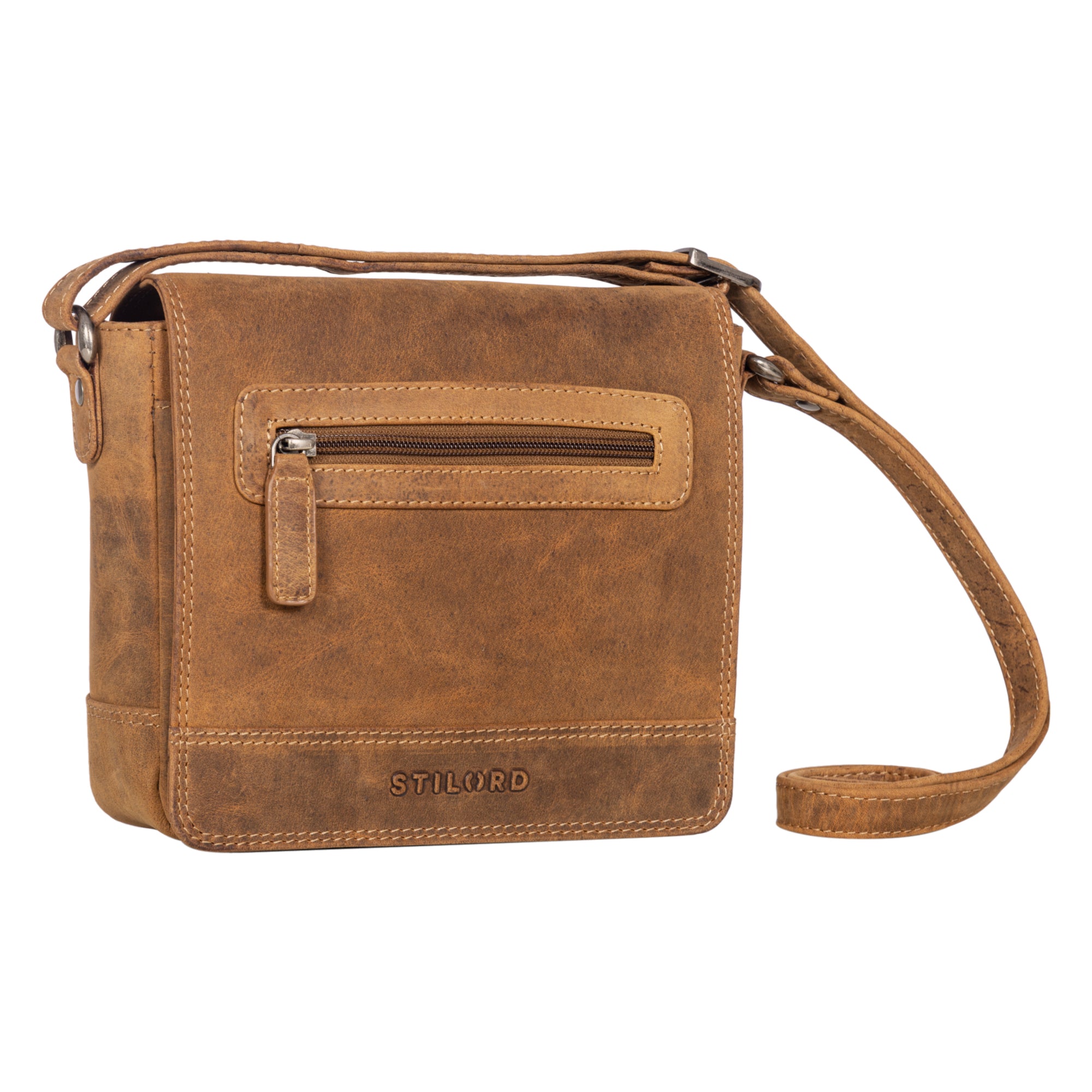 Handtasche zum Umhängen Leder Damen braun