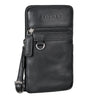 Ledertasche mit Gürtelschlaufe Herren Schwarz