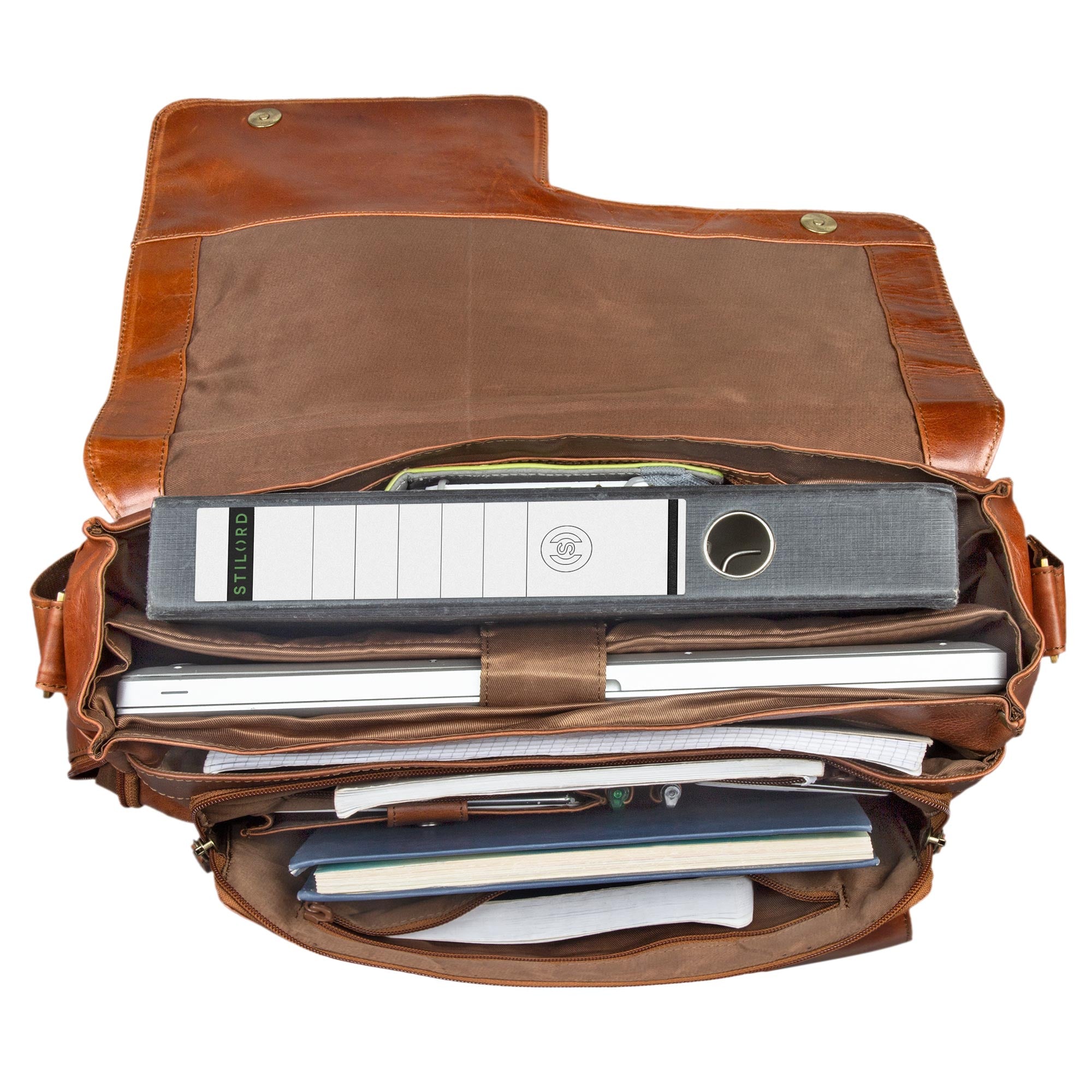 elegante Tasche echtleder braun