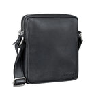 Kleine Schwarze Leder Männerhandtasche für 8 - 8,4 Zoll Tablet