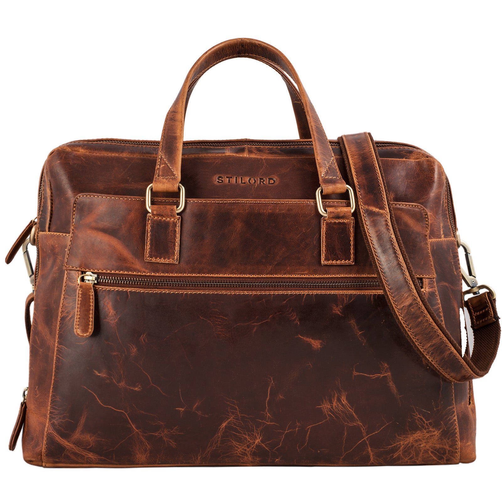 elegante Vintage Businesstasche echtes Leder