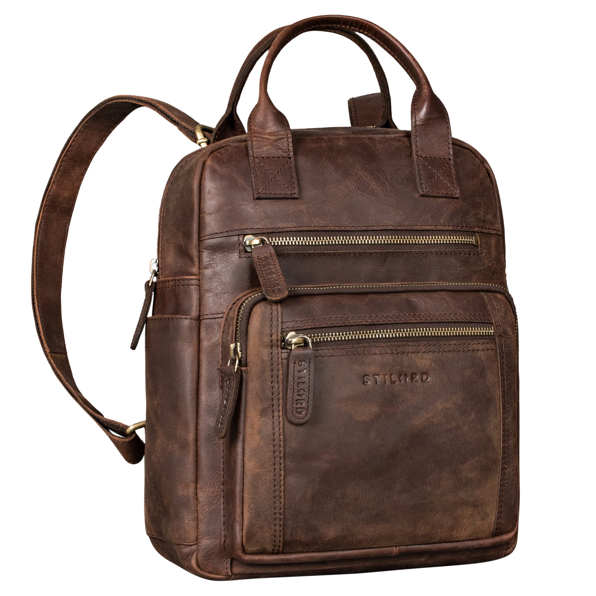 Frauen Lederrucksack klein braun