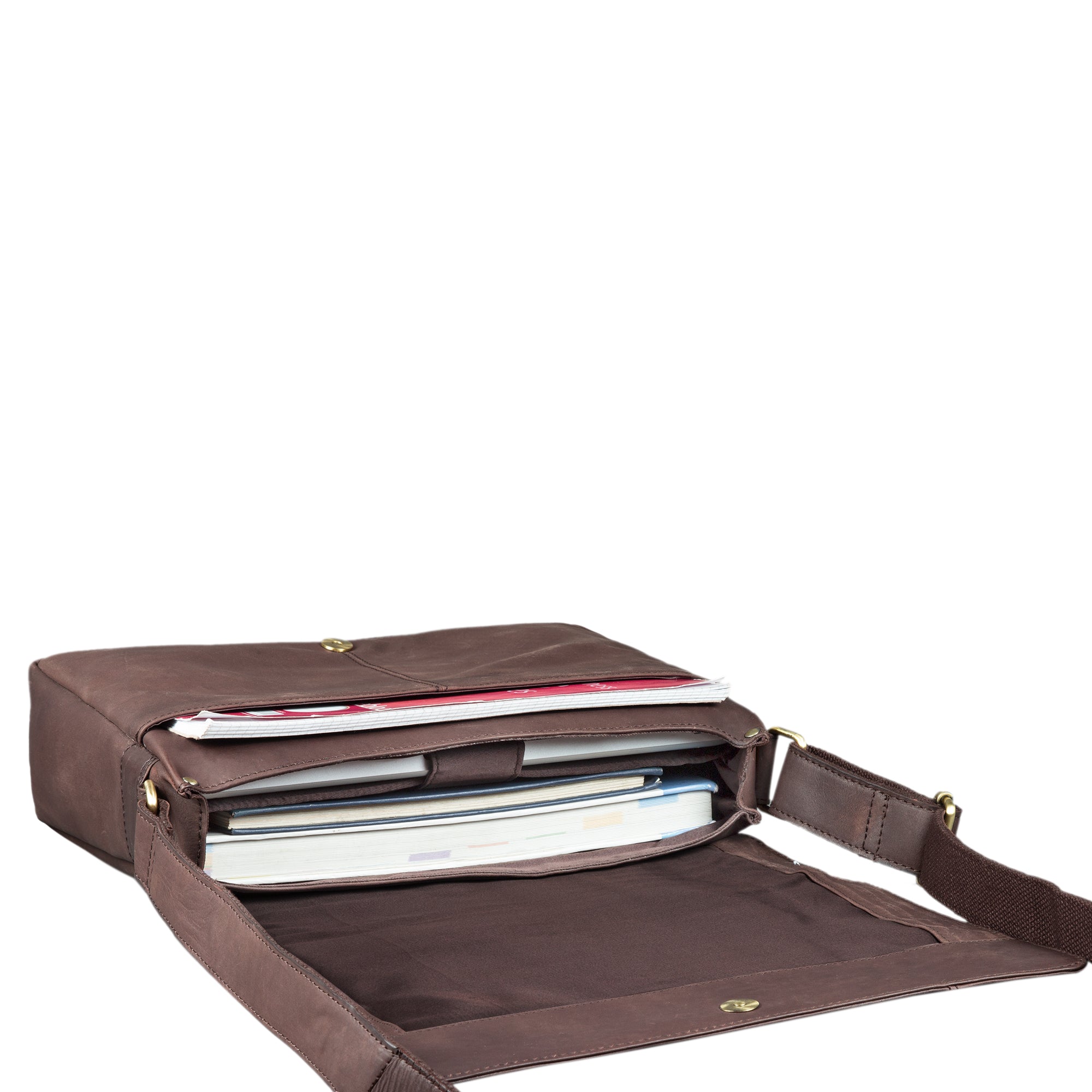 Leder Tasche für Herren Damen braun