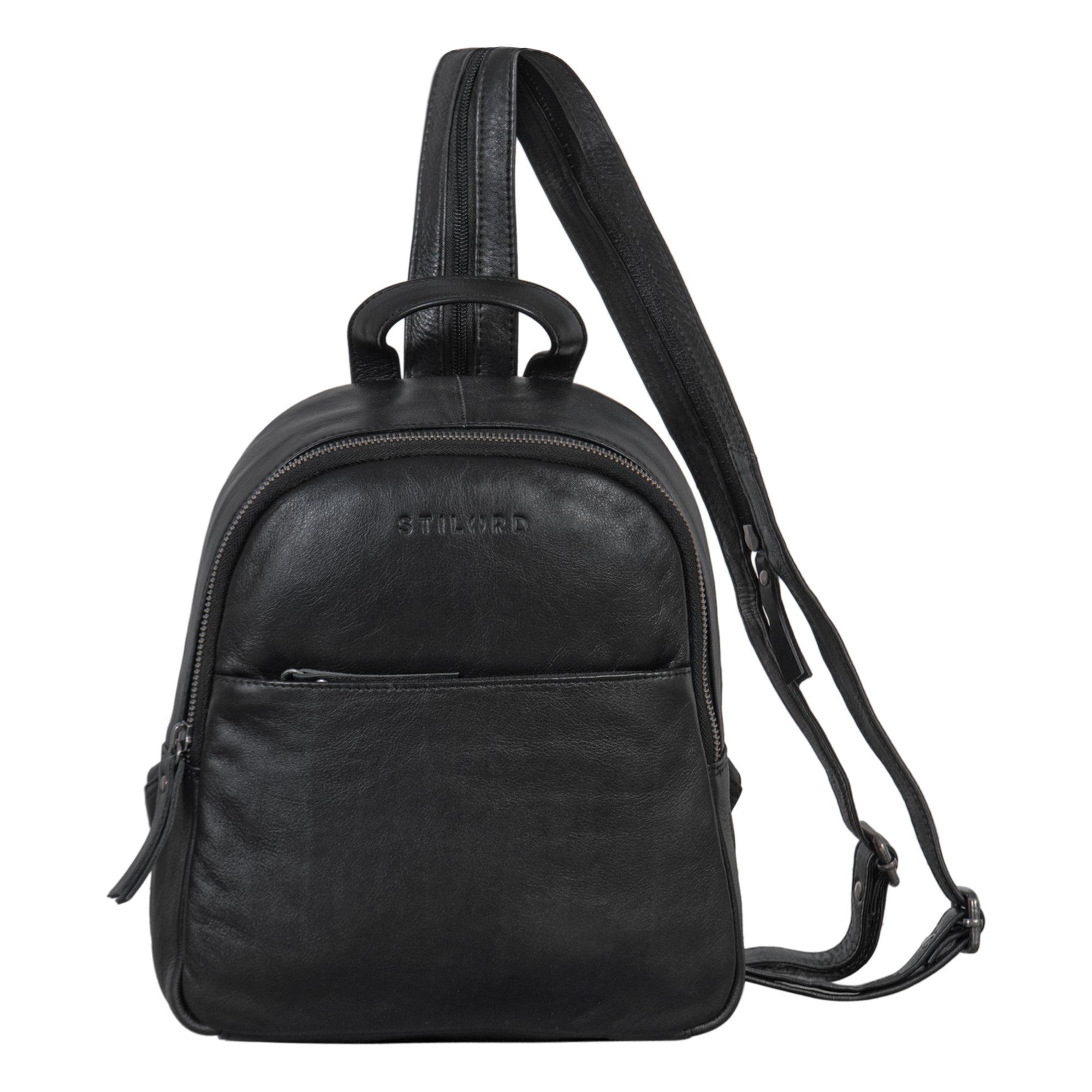 Business Rucksack klassisch Leder schwarz