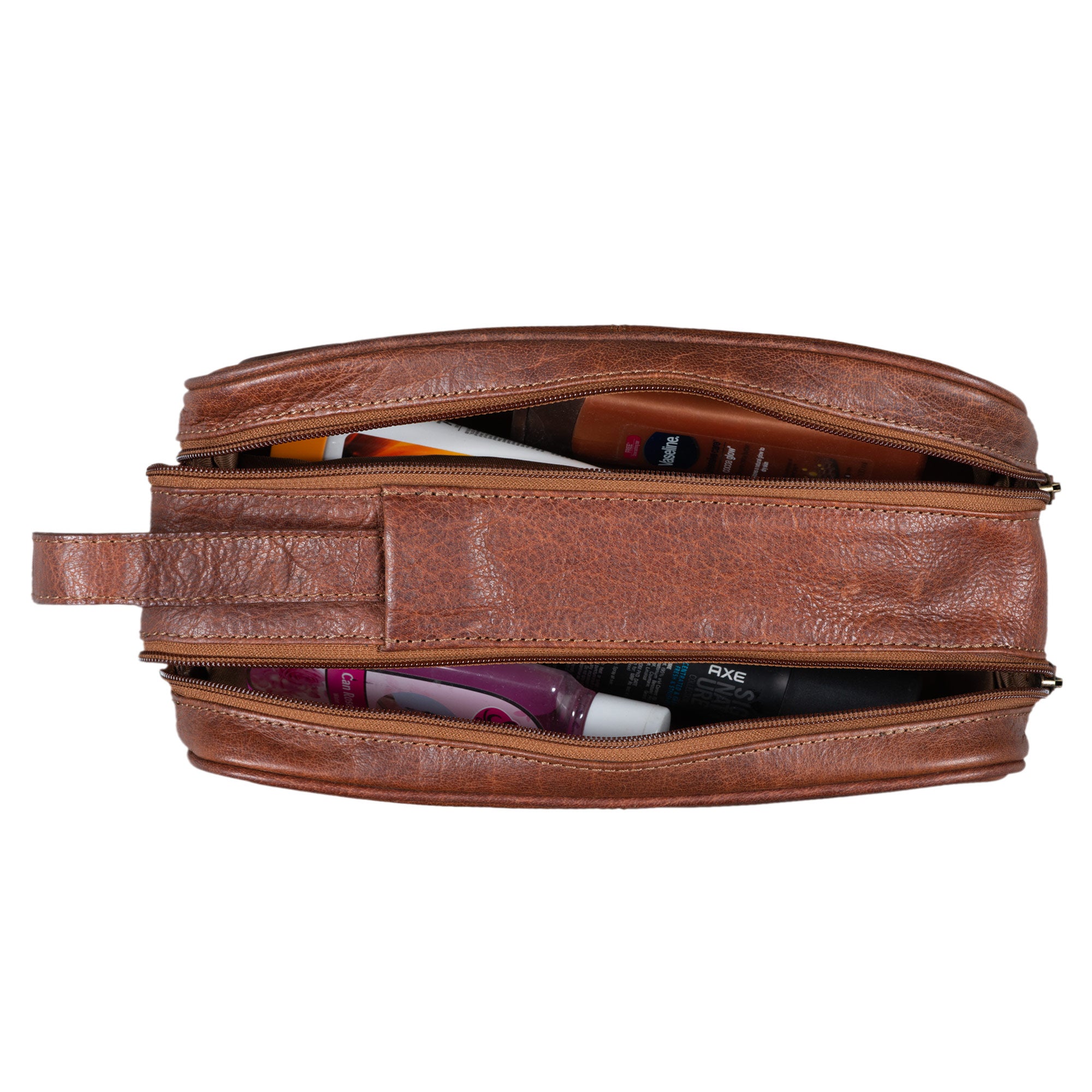 Badezimmertäschchen Damen Leder