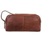 Badezimmertasche Herren Leder braun