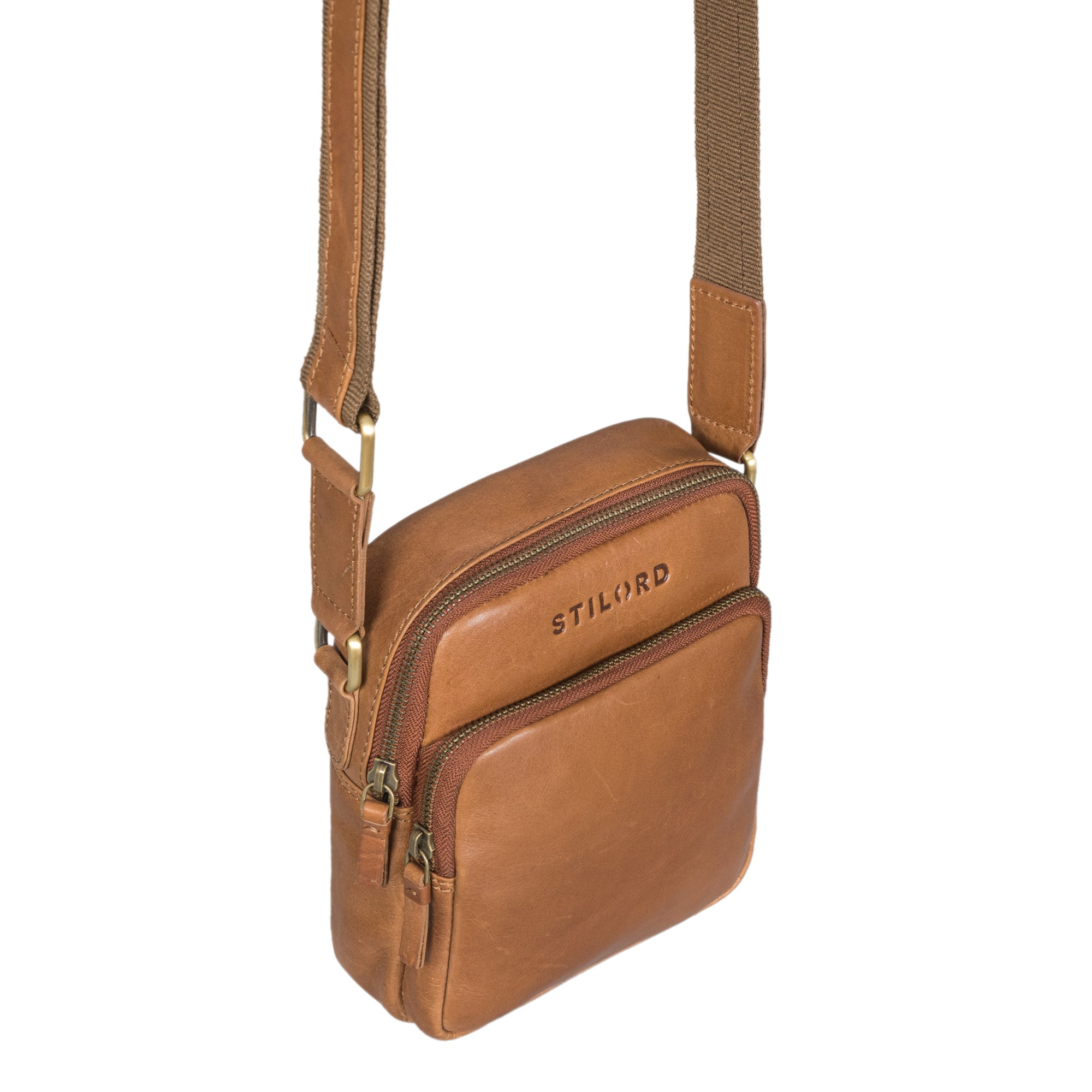 Stilvolle kleine Ledertasche für Herren