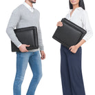 herren leder konferenzmappe a4 damen schwarz