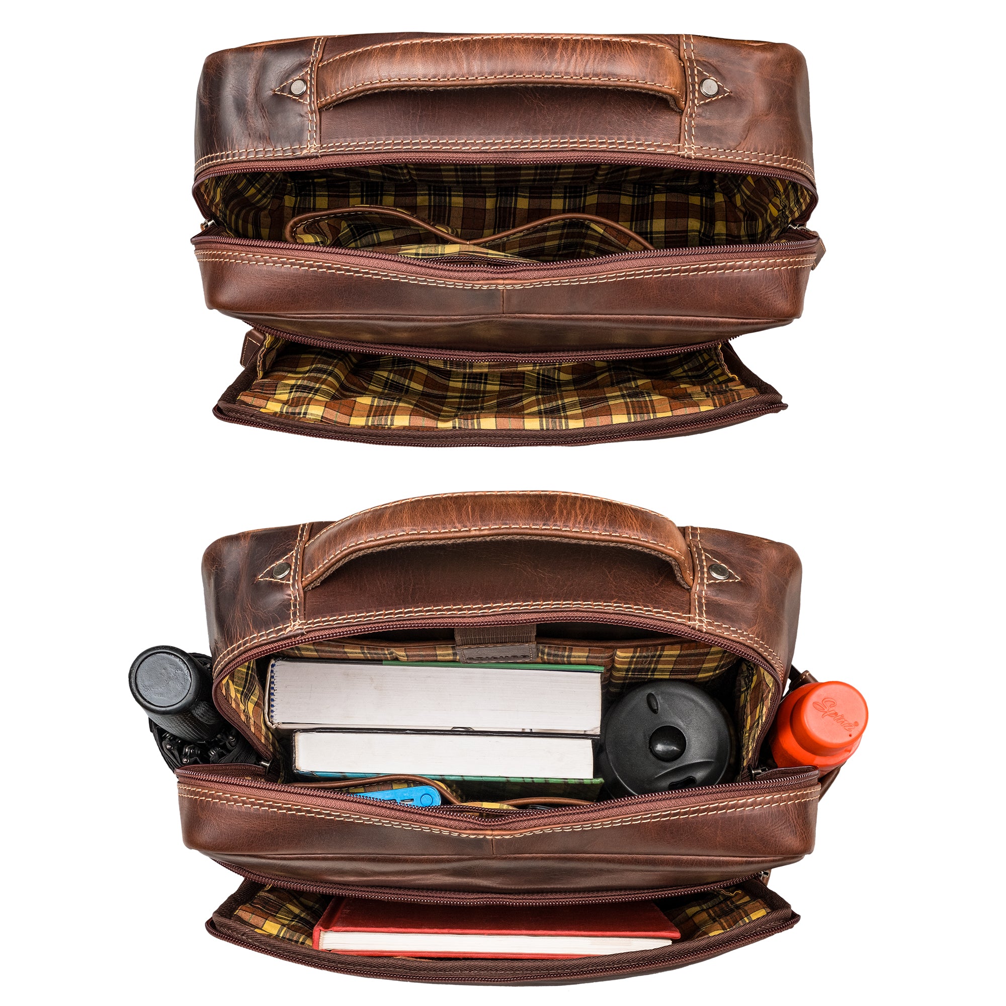 damen leder rucksack für herren braun