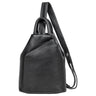 Schwarzer Lederrucksack klein