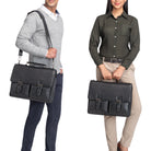 Schwarze Messenger Tasche Lehrer