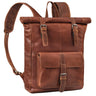 "Herakles" Premium Læder Rolltop Rygsæk 17" Laptop Stort Vintage