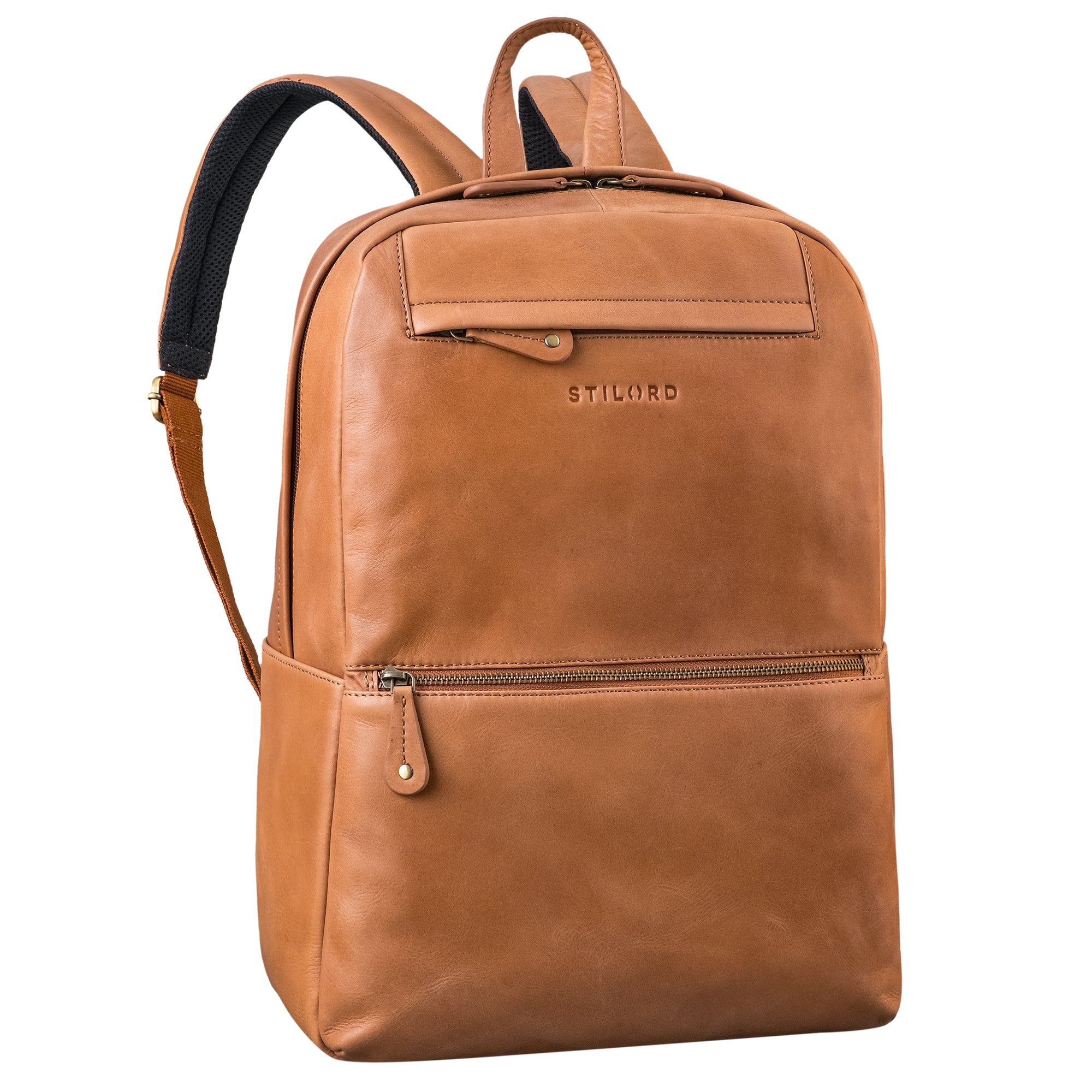 Leder Rucksack aufsteckbar braun