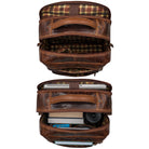 echt leder rucksack mit laptoptasche braun