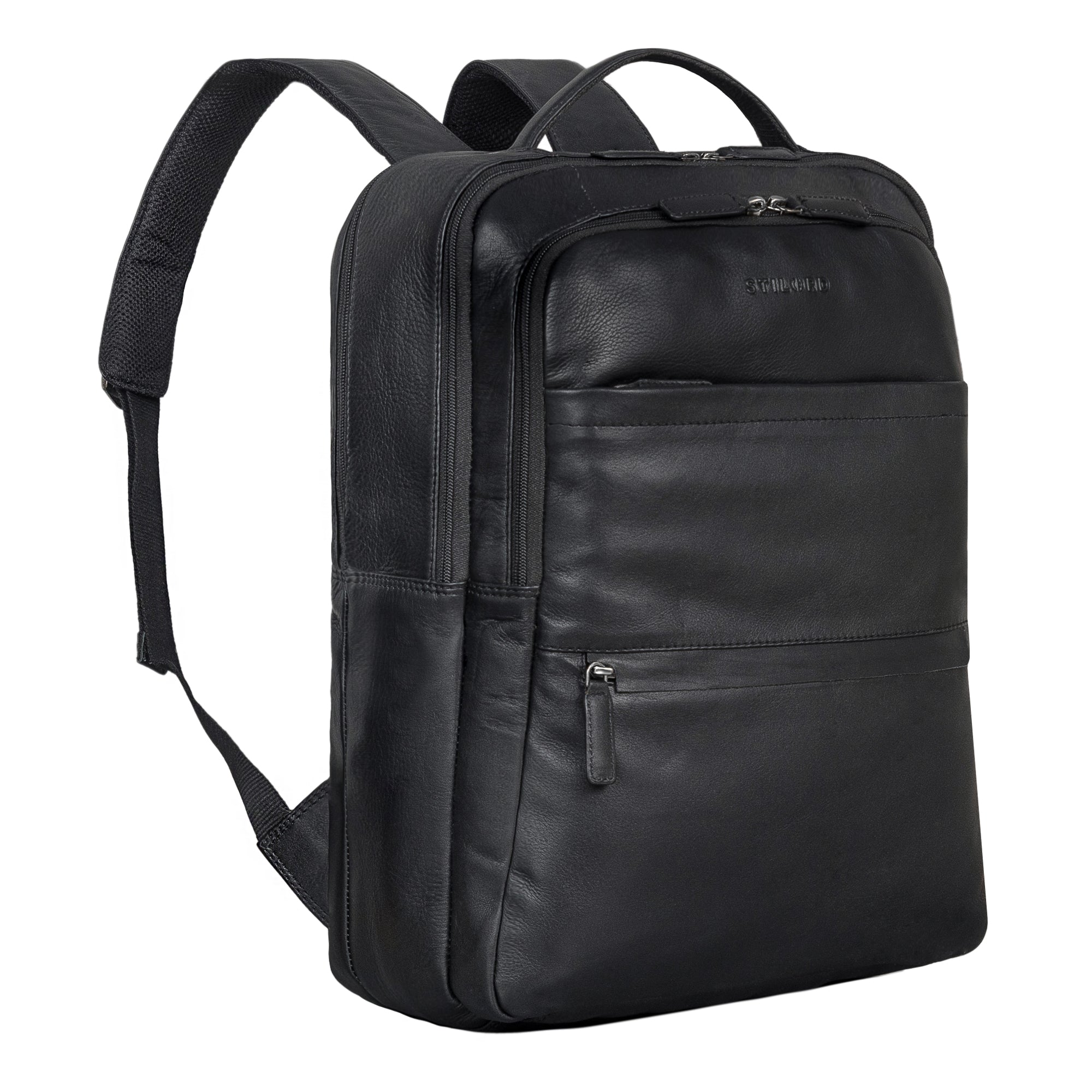 Großer Businessrucksack schwarz schlank Herren