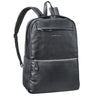 Laptop Leder Rucksack Schwarz