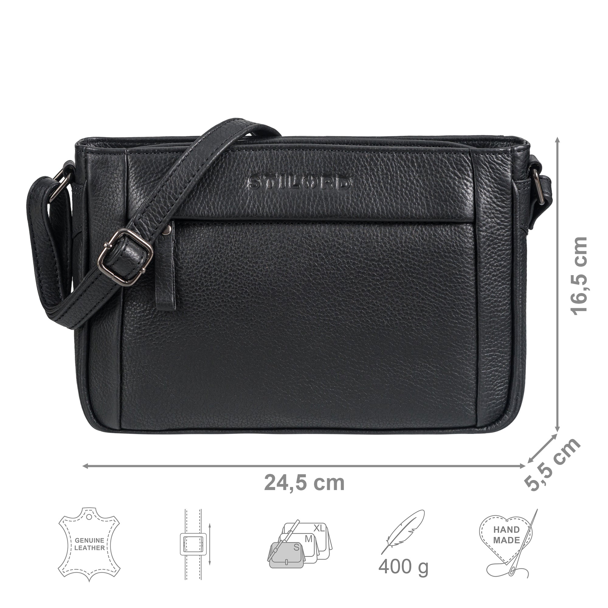 kleine Damen Handtasche in schwarz
