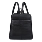 Leder Rucksack Damen schwarz