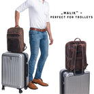 rucksack vintage Herren  braun