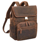  Vintage Leder Rucksack dunkel-braun Groß für 15.6 Zoll Laptop Damen & Herren